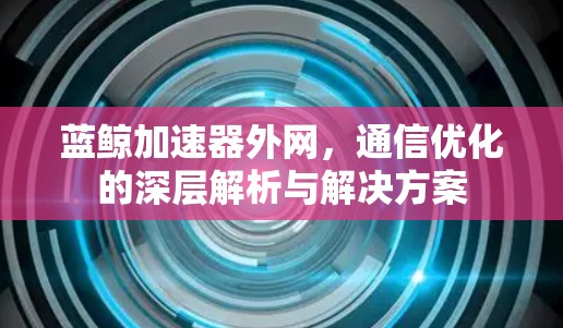 蓝鲸加速器外网，通信优化的深层解析与解决方案