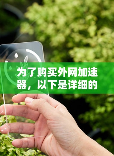 为了购买外网加速器，以下是详细的步骤和建议
