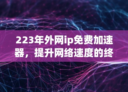 223年外网ip免费加速器，提升网络速度的终极选择