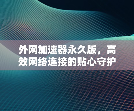 外网加速器永久版，高效网络连接的贴心守护者