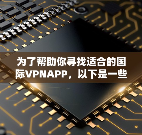 为了帮助你寻找适合的国际VPNAPP，以下是一些推荐的软件，涵盖了亚洲、欧洲和全球用户的需求