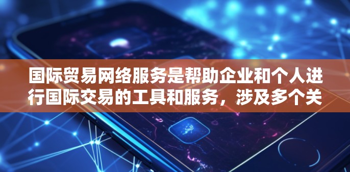 国际贸易网络服务是帮助企业和个人进行国际交易的工具和服务,涉及多个关键领域。以下是对该领域的一些详细分析 国际贸易网络服务是帮助企业和个人进行国际交易的工具和服务,涉及多个关键领域。以下是对该领域的一些详细分析