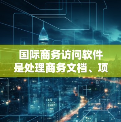 国际商务访问软件是处理商务文档、项目管理、沟通和会议等任务的工具,以下是其主要功能、优势、劣势、推荐情况以及适用场景的总结 国际商务访问软件是处理商务文档、项目管理、沟通和会议等任务的工具,以下是其主要功能、优势、劣势、推荐情况以及适用场景的总结