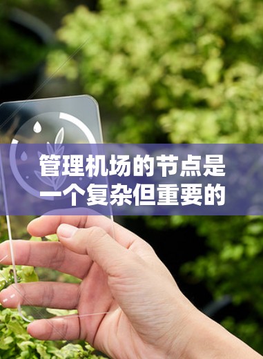 管理机场的节点是一个复杂但重要的过程,涉及优化资源分配和提升效率。以下是对这个问题的分步解释 管理机场的节点是一个复杂但重要的过程,涉及优化资源分配和提升效率。以下是对这个问题的分步解释