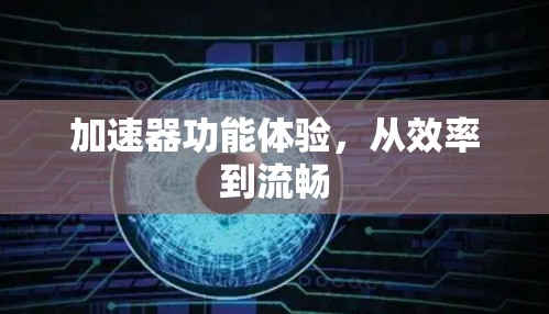 加速器功能体验,从效率到流畅 加速器功能体验,从效率到流畅